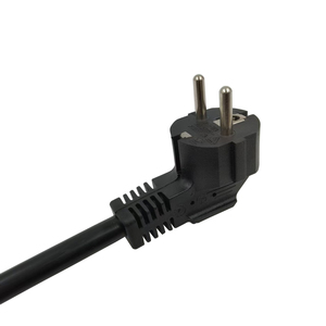 Câble d'extension d'alimentation mâle-femelle coudé type F Schuko UE, H05VV-F 3G2.5mm², 16A 250V AC, 1m - Product Image 2