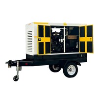 Générateur diesel de type remorque 300KW 400KW 240V SmartGen ATS avec refroidissement tropical et capot anti-pluie pour alimentation temporaire portuaire