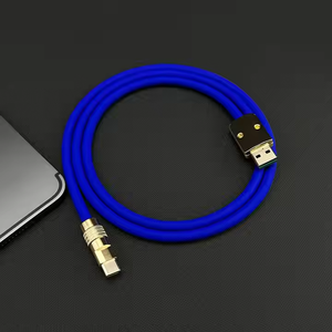 2025 Chubby Silicone Tipo C a Usb a Cable 100W Cargador rápido Cable de carga de teléfono Cable DE DATOS irrompible para <span class=keywords><strong>Huawei</strong></span> Android - Product Image 5