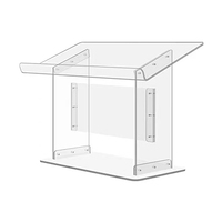 Pupitre de conférence pliable sur mesure en acrylique pour table de bureau, modèle comptoir