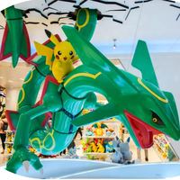 Statue de Pikachu personnalisée de grande taille pour l'extérieur, en résine/fibre de verre, décoration de centre commercial pour l'espace extérieur, sculpture