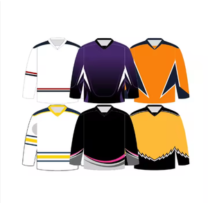 专业团队定制标志成人冰球运动衬衫聚酯滑车斜纹升华曲棍球制服 - Product Image 3