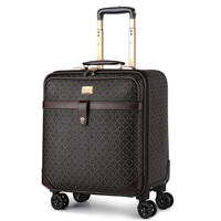 Bagages de voyage d'affaires noirs Mallette en fibre de carbone Transport Valise en cuir Bagages Ordinateur