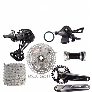 Grupo de Cambio <span class=keywords><strong>Shimano</strong></span> <span class=keywords><strong>DEORE</strong></span> M5100 de 11 Velocidades para Bicicleta de Montaña, Palanca de Cambios M5100, Piñón, <span class=keywords><strong>Eje</strong></span> de <span class=keywords><strong>Pedalier</strong></span> BB582 - Product Image 1