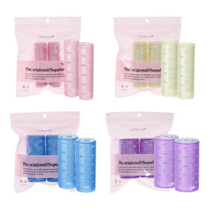 Ensemble de <span class=keywords><strong>bigoudis</strong></span> personnalisés en usine 2 pièces Nouveau style de <span class=keywords><strong>bigoudis</strong></span> Velcroe pour cheveux courts, longs et moyens Rouleaux à cheveux en plastique auto-agrippants - Product Image 5