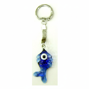Porte-clés en verre Evil Eyes Fish Design unique et accrocheur pour une organisation clé - Product Image 2