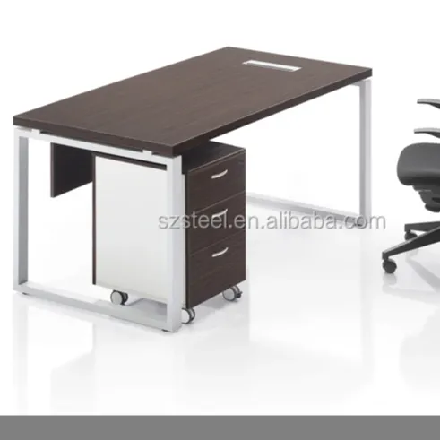 office wooden furniture manager executive office table, office computer desk with drawer locker