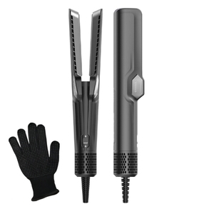 Plancha plana de cerámica iónica 2 en 1 más vendida, alisador de pelo húmedo y seco de flujo de aire 360 con peine de peinado, fuente eléctrica - Product Image 3