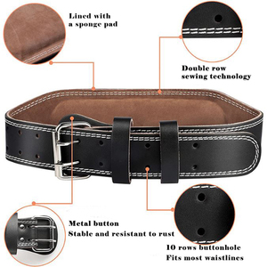 Cinturón <span class=keywords><strong>de</strong></span> Soporte Lumbar <span class=keywords><strong>de</strong></span> Cuero Resistente para Gimnasio y Fitness, Cinturón <span class=keywords><strong>de</strong></span> Levantamiento <span class=keywords><strong>de</strong></span> Pesas para Entrenamiento <span class=keywords><strong>de</strong></span> Fuerza - Product Image 5