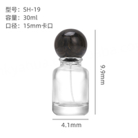 Flacon de parfum cylindrique transparent de 100 ml à fond épais avec sérigraphie, bouchon en caoutchouc et pulvérisateur à baïonnette pour remplissage par sub-remplissage