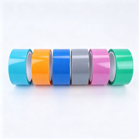 Tube thermorétractable transparent en PVC/PET avec logo couleur personnalisé, rouleau d'isolation pour batteries au lithium 18650 21700