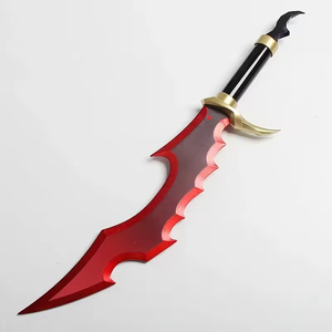 61cm Solo nivellement Katana Mizushino Shun couteau épée <span class=keywords><strong>Anime</strong></span> Cosplay accessoire lame en bois véritable japonais Katana samouraï <span class=keywords><strong>sabre</strong></span> enfant jouet - Product Image 5
