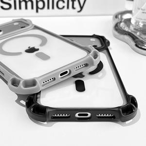 Étuis de téléphone simples à chargement sans fil, transparents, antichoc à quatre coins, en forme de drone en acrylique pour 11-17 Pro - Product Image 2