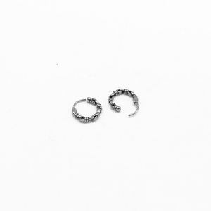 Pendientes de Aro para Hombre, Acero Inoxidable 316L, Hipoalergénicos, Diseño Vintage de Cadena de Bambú, Estilo Punk, Gótico, Vikingo, para Regalo - Product Image 3