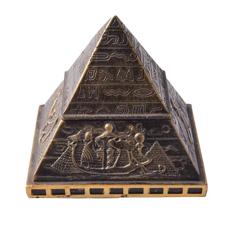 Creative small Egyptian pyramid jewelry box medicine box resin crafts home decoration