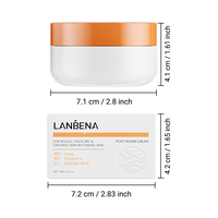 Crème pour les pieds Lanbena anti-fissures, anti-peeling, élimination des peaux mortes, réparation des pieds, blanchiment à l'urée