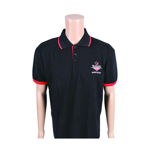 Promotional New Design 100% Polyester Black Custom Embroidery logo Polo Shirt