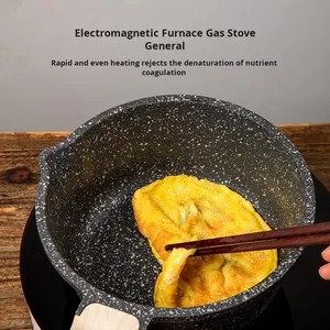 Juego de utensilios de cocina <span class=keywords><strong>Carote</strong></span> de mármol, olla de leche antiadherente, cocina de inducción, utensilios de cocina antiadherentes, cacerola, juego de utensilios de cocina fundidos a presión - Product Image 4