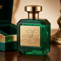 Flacon de parfum carré de luxe en verre avec pompe pulvérisatrice haut de gamme 50ml/100ml, bouteille vide pour huile, vente en gros, avec couvercle et boîte, finition mate givrée, gravure et décalcomanie