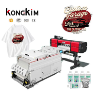 Imprimante textile Kongkim populaire CE numérique DTF A3 A2 30cm 60cm Xp600 I3200 DTG pour l'impression de t-shirts, imprimante textile à vendre avec four à chaleur