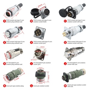 Connettore Aeronautico Maschio-Femmina a Tre o Quattro Poli per Mandrino Hycnc, Connettore Aeronautico in Ceramica per Parti di Macchine CNC Fai-da-te, Motore per Incisione CNC - Product Image 2