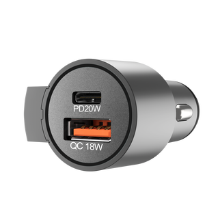 Chargeur de voiture multifonction 36W A + C port Metal avec coupe-ceinture et marteau de fenêtre pour situation d'urgence - Product Image 3