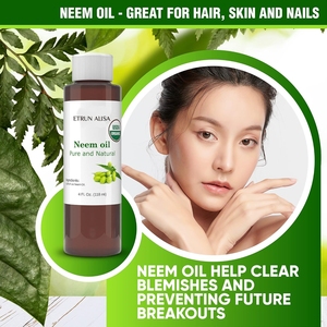 ETRUN ALISA Huile de neem naturelle pure Huile essentielle de marque privée pour cheveux et ongles-Apaise l'eczéma Soutient la croissance des cheveux pour le jardinage - Product Image 5