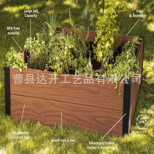 Solid Wood Garden Bed <b>Planter</b> Box Outdoor <b>Vegetable</b> Flower Pot Durable Eco Friendly Multipurpose Planting Container - Product Image 2
