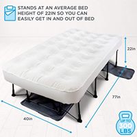 Vente en gros, matelas gonflable portable en PVC, lit pliable confortable pour le camping en plein air