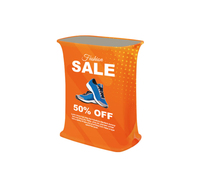Comptoir de promotion pliable de haute qualité pour salon professionnel, cadre en alliage d'aluminium, table d'exposition pop-up