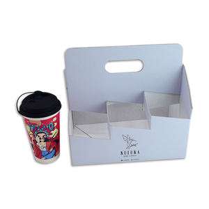 ที่วางแก้วมีหูหิ้ว,ที่ใส่ถ้วยกาแฟลูกฟูกแบบกำหนดเองได้มี6แพ็ค - Product Image 4