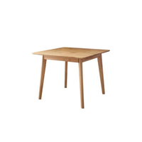 Table à manger carrée en bois massif, design nordique simple et moderne, idéale pour les petits appartements, les réunions à domicile et les négociations.