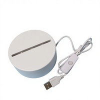 Lampe LED USB Minimaliste pour la Nuit, Base pour Imprimante 3D Domestique, Kit Lampe Bambulab 001, Lampe LED Blanc Chaud