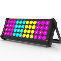 48 luces LED RGB 3 en 1 de 1.5W para escenario, DMX 512, luz de pared, luz nocturna para el hogar, efecto RGB, luz estroboscópica