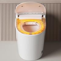 WC intelligent au design moderne, multi-tension, en céramique, à poser au sol, avec siège chauffant automatique, double chasse d'eau, siphon en P et siphon en S