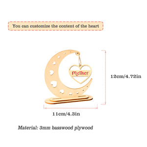 Custom Laser Cutting Service Mother's Day Wooden Home Decorations Craft <b>Ornaments</b> for grandma and Mom's Holiday Gifts - Product Image 3