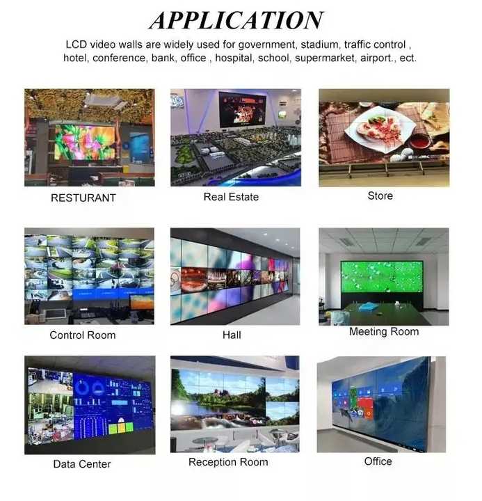 Indoor LCD Advertising Player - 55 Inch Video Wall Display