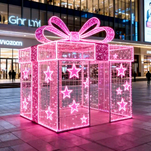Giant Commercial Christmas Gift Box Arch Motif Light for Outdoor Event Plaza Holiday Decoration - Product Image 1