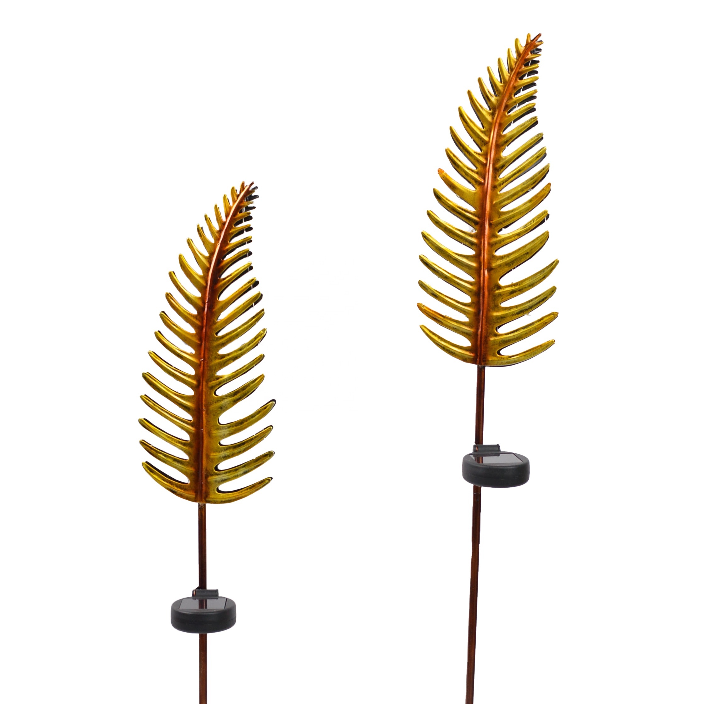 Outdoor Resin Leaves LED Solar Garden Stake Light with Garden Stake Light for Patio & Landscaping Landscape Lights for Gardens