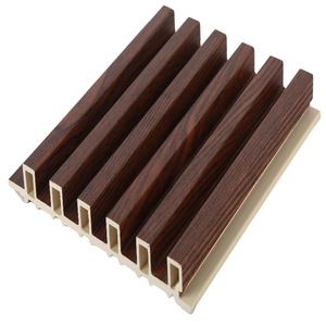 Decorazione interna della fabbrica 3D <span class=keywords><strong>legno</strong></span> composito di plastica <span class=keywords><strong>rivestimento</strong></span> in PVC <span class=keywords><strong>rivestimento</strong></span> scanalato WPC negozio parete parete impermeabile Hotel <span class=keywords><strong>pareti</strong></span> interne - Product Image 4
