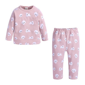 Ensembles de vêtements pour enfants, printemps automne, thermiques, respirants, en tissu éponge, grande taille, 2 pièces, pyjamas de dessin animé pour filles et garçons, vêtements de nuit - Product Image 1