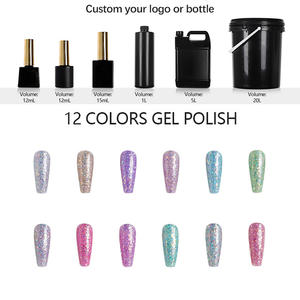 Sparkle sequin réfléchissant paillettes néon disco UV gel vernis à ongles brillant cristal diamant vernis à ongles - Product Image 6