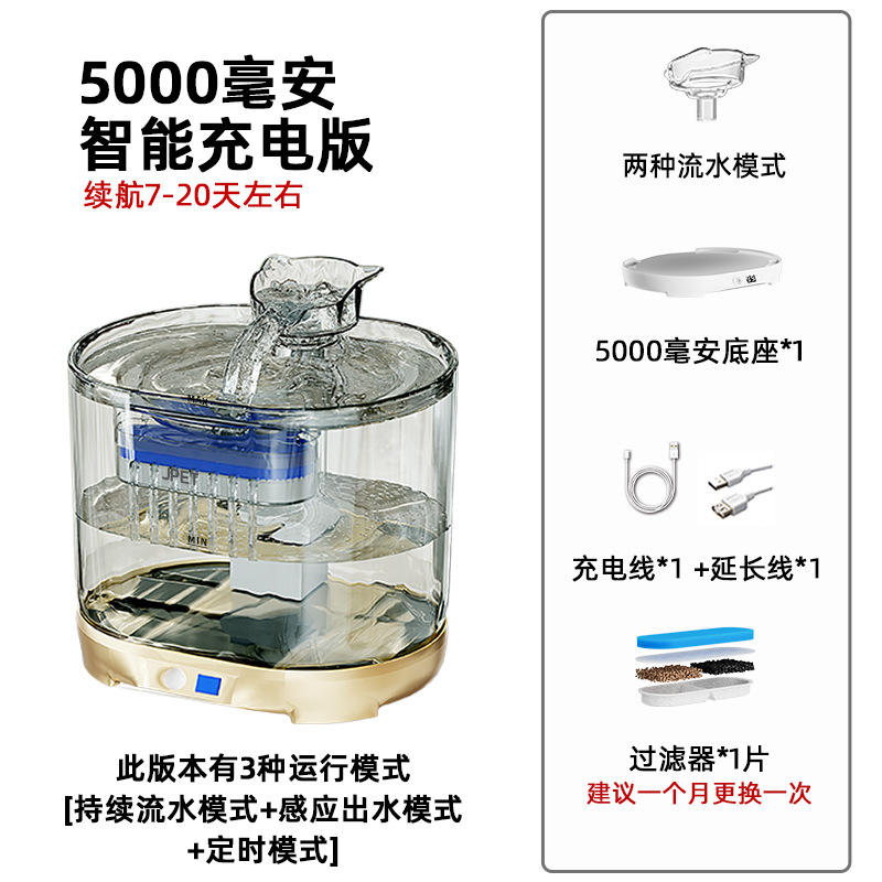 ฐานสีทองใส [5000 mAh] ไม่รวมอะแดปเตอร์