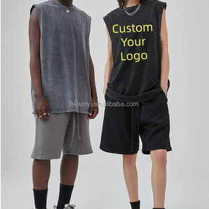 Camisetas sin Mangas para Hombre, Corte Recto, 100% Algodón, 230 GSM, Lavado Ácido, Ropa de Gimnasio de Verano con Logotipo Personalizado OEM de Alta Calidad - Product Image 1