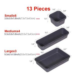 Organizador <span class=keywords><strong>de</strong></span> cajones para el hogar y la Oficina, caja <span class=keywords><strong>de</strong></span> almacenamiento <span class=keywords><strong>de</strong></span> papelería para cocina, baño, mujeres, cajas organizadoras <span class=keywords><strong>de</strong></span> maquillaje, 13 Uds. - Product Image 4