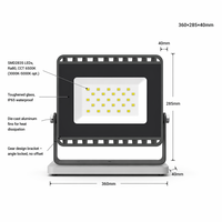Projecteur LED COB de sécurité extérieur 350W à haut rendement pour l'éclairage des stades 100LM/W IP65 IK06 Boîtier en aluminium