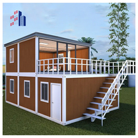 Maisons conteneurs SH à 3 chambres, 20 pieds, mini-villa à 2 dômes, maisons capsules de luxe, maisons préfabriquées modernes, maison mexicaine