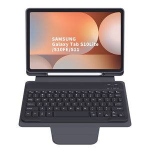 Funda desmontable para teclado <span class=keywords><strong>Bluetooth</strong></span> para Galaxy <span class=keywords><strong>Tab</strong></span> S10Lite EB 030-3 de 11 pulgadas con ranura para bolígrafo, soporte de bisagra de Metal multiángulo - Product Image 2