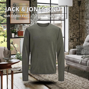 Suéter Casual de Punto para Hombre <span class=keywords><strong>Jack</strong></span> & Jones, Modelo Jjeleo, 100% Algodón, Cuello Redondo, Color Verde Oliva Empolvado, Talla XL EU - Product Image 2
