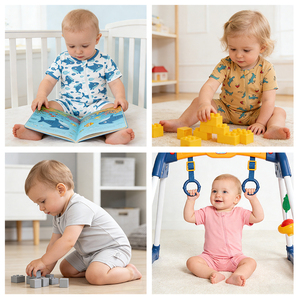 <span class=keywords><strong>Pigiama</strong></span> in Bambù di Alta Qualità per Neonati, Tutina Corta, Pagliaccetto Intero, <span class=keywords><strong>Pigiama</strong></span> Intero per Neonati - Product Image 5